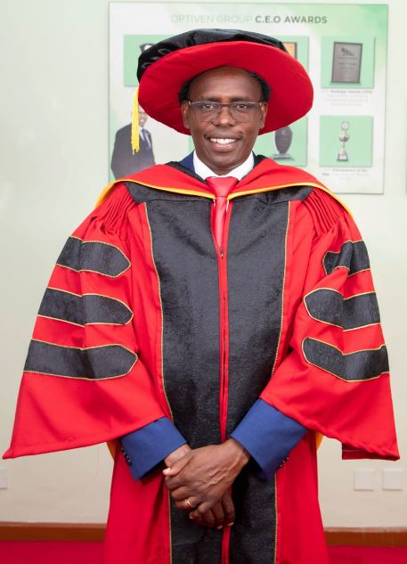 Optiven CEO Wachiuri , Recognized with Dual Honorary Doctorates